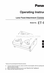 Panasonic ET-PLF20 Gebruiksaanwijzing