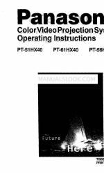 Panasonic PT-51HX40 Instrukcja obsługi