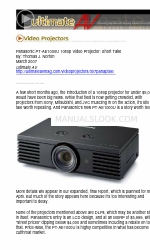 Panasonic PT-AE1000U - LCD Projector - HD 1080p Брошюра