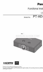 Panasonic PT-AE4000 Functionele instructies