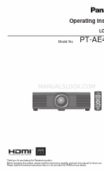 Panasonic PT-AE4000E Інструкція з експлуатації Посібник з експлуатації