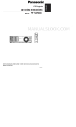 Panasonic PT-AE700 Manual de instrucciones