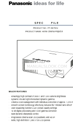 Panasonic PT-AE700U File Spesifikasi