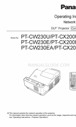 Panasonic PT-CW230E Operating Instructions Manual