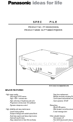 Panasonic PT-D5500L Archivo de especificaciones