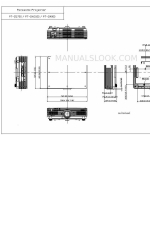 Panasonic PT-D5700 Dibujo acotado