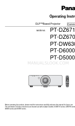 Panasonic PT-D6000E Panduan Petunjuk Pengoperasian