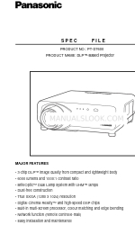 Panasonic PT-D7600 File Spesifikasi