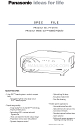 Panasonic PT-D7700 Spec Bestand