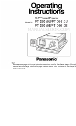 Panasonic PT-D9510E Operating Instructions Manual