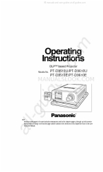 Panasonic PT-D9510E Operating Instructions Manual