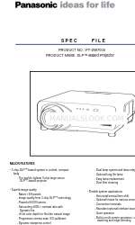 Panasonic PT-DW7000 Especificaciones