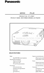 Panasonic PT-L735NT File Spesifikasi