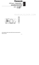 Panasonic PT-L750E Operating Instructions Manual