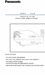 Panasonic PT-L759X Especificações