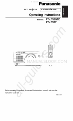 Panasonic PT-L780E Manual de Instruções