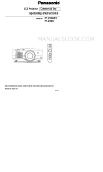 Panasonic PT-L780U Manual de Instruções