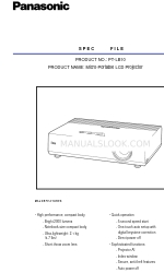 Panasonic PT-LB10 Especificações