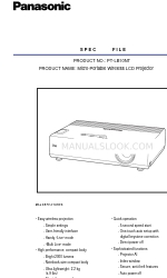 Panasonic PT-LB10NT File Spesifikasi