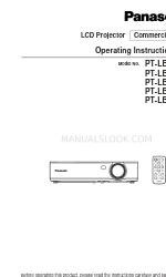 Panasonic PT-LB10U - Mobile Projector XGA 2000 Lumens Gebruiksaanwijzing