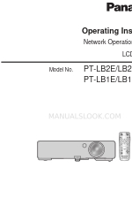 Panasonic PT-LB1E Gebruiksaanwijzing