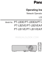 Panasonic PT-LB1VE Gebruiksaanwijzing