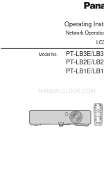 Panasonic PT-LB2U PT-LB1E Manuel d'utilisation