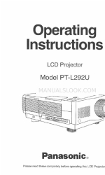 Panasonic PTL292U - LCD PROJECTOR 取扱説明書