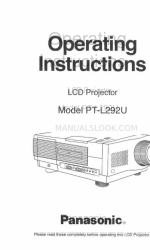 Panasonic PTL292U - LCD PROJECTOR 取扱説明書