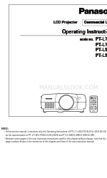 Panasonic PTL511XU - LCD VIDEO PROJECTOR Gebruiksaanwijzing