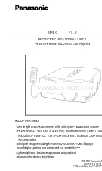 Panasonic PTL597UL - LCD VIDEO PROJRCTOR Manual