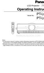 Panasonic PTL6500U - LCD PROJECTOR Operating Instructions Manual