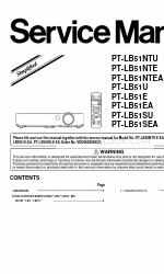 Panasonic PTLB51NTU - LCD PROJECTOR - MULTI LANGUAGE Servis Kılavuzu