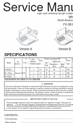 Panasonic Whisper-Lite FV-08VQL4 Instrukcja serwisowa