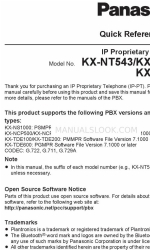 Panasonic KX-NT560 Quick Reference Manual