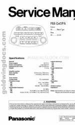 Panasonic RM-G45PA Посібник з експлуатації