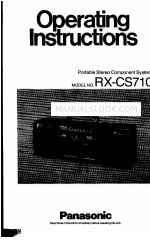 Panasonic RX-CS710 Operating Instructions Manual