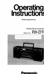 Panasonic RX-DT610 Manual de instrucciones