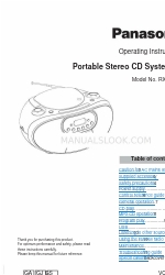 Panasonic RX-DU10 Operating Instructions Manual