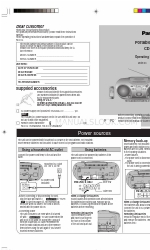 Panasonic RXD13 - RADIO CASS. W/CD-LOW Operating Instructions Manual