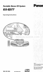 Panasonic RXED77 - RADIO CASSETTE W/CD Kullanım Talimatları Kılavuzu