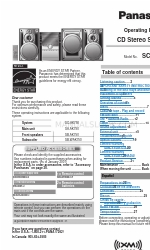 Panasonic SA-AK750 Betriebsanleitung