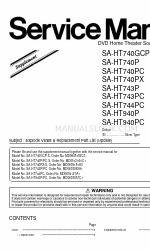 Panasonic SA-HT740GCP Suplemento del manual de servicio