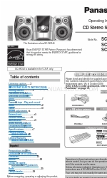 Panasonic SCAK340 - HES SYSTEM Operating Instructions Manual