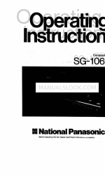 Panasonic SG-1060L Operating Instructions Manual