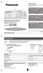 Panasonic SHFX80 - WIRELESS SOUND SYSTEM Operating Instructions Manual