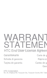 HTC Cell Phone Warranty Statement