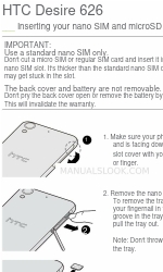 HTC Desire 626 Quick Start Manual