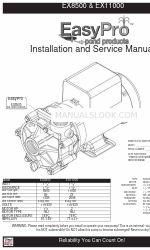 EasyPro EX11000 Installation And Service Manual