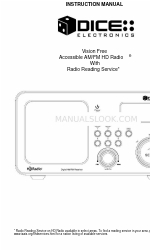 DICE Digital AM/FM Receiver Instrukcja obsługi